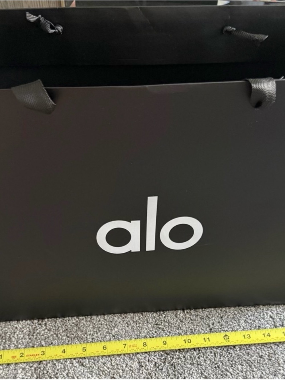 ALO Yoga Black and White Logo Empty Shoulder Bag
